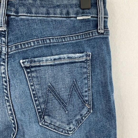 Mother Blue Denim The Looker In Groovin Skinny Ankle Jeans Size 25 - Picture 8 of 12